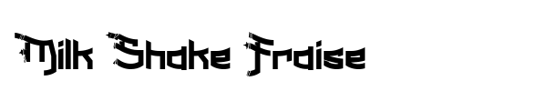 Milk Shake Fraise font preview